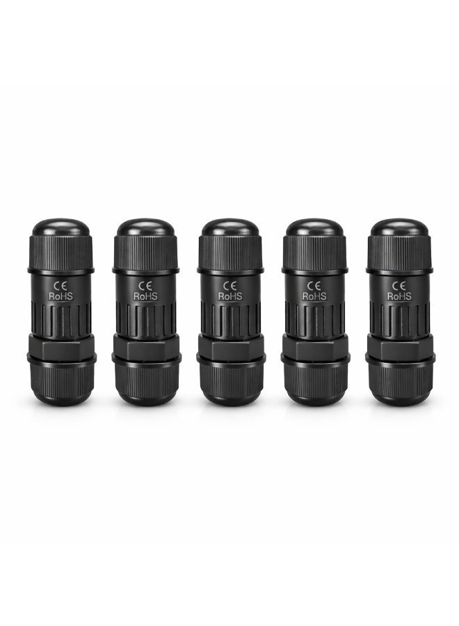 IP68 Waterproof Inline Connector M10 (Pack of 5)