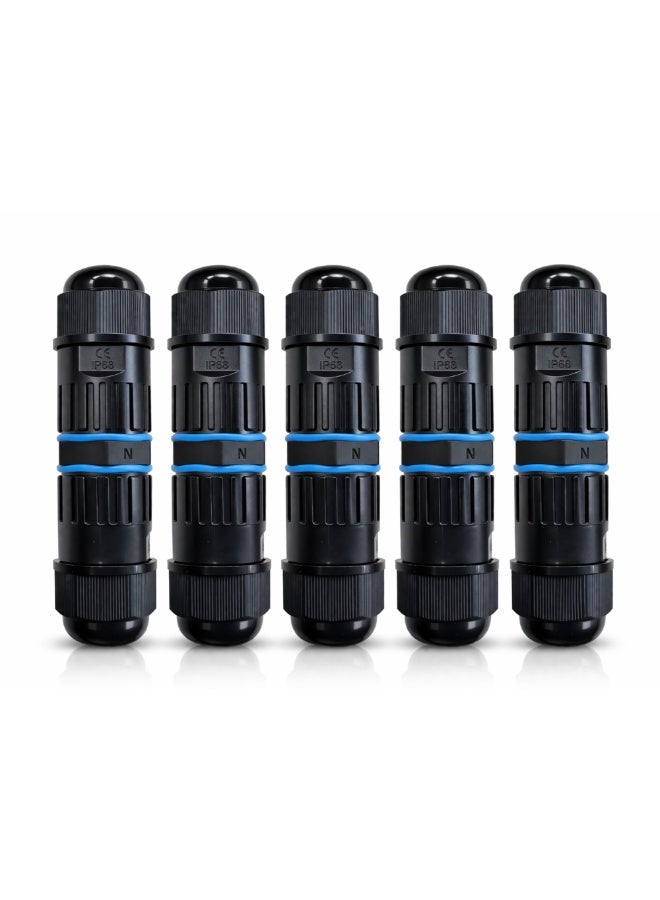 IP68 Waterproof Inline Connector M16 (Pack of 5)