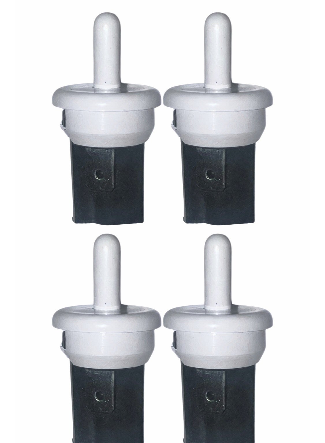 Cabinet Door Plunger Switch 2.5A — White (Pack of 4)